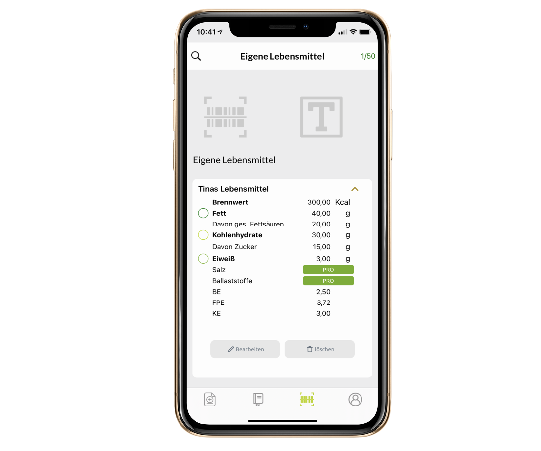 App zum Eiweiß & Nährwerte berechnen Eiweiß Rechner App für Lebensmittel