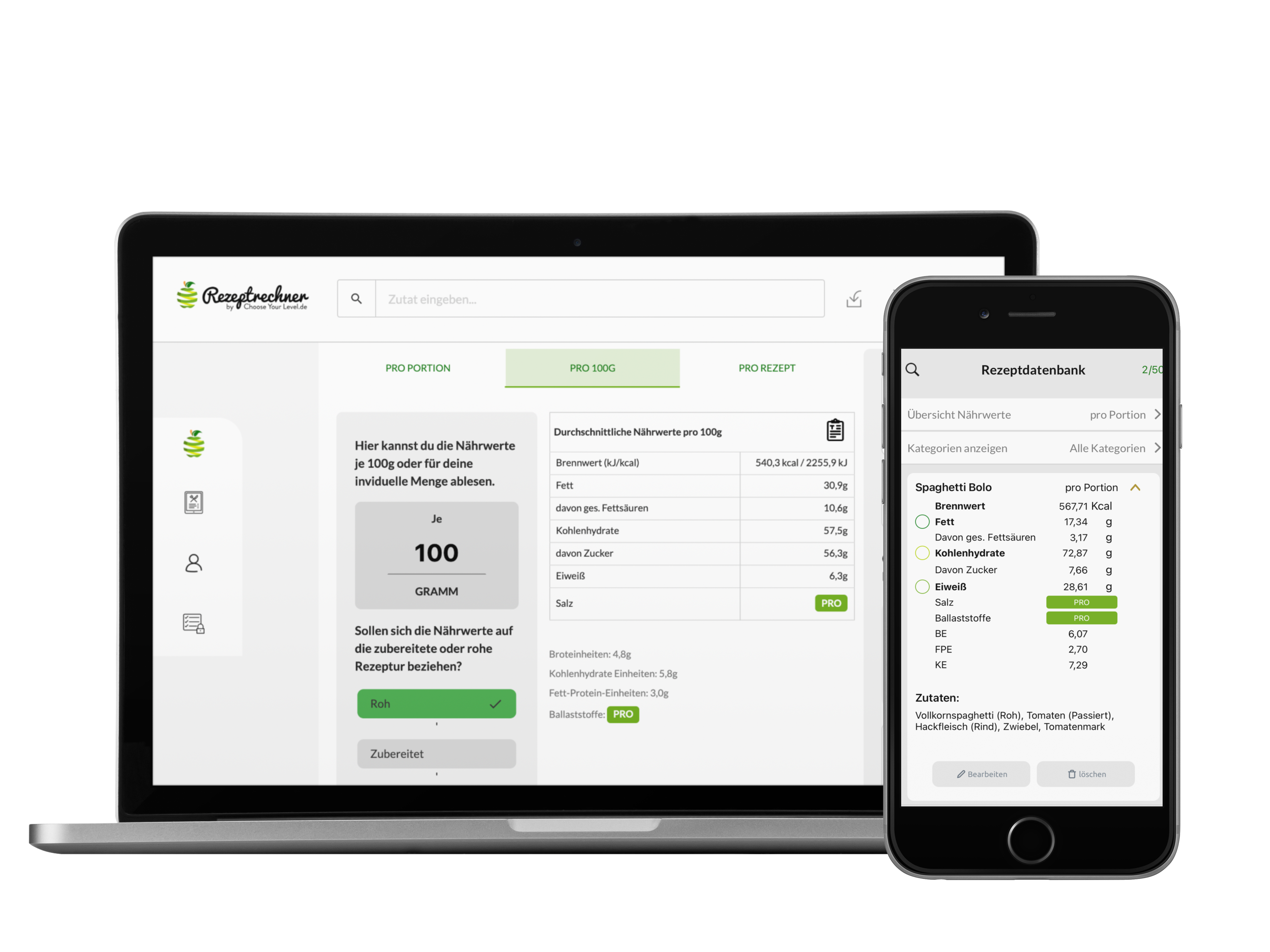 Broteinheiten Rechner Broteinheiten Berechnen mit der App und dem Online Rechner