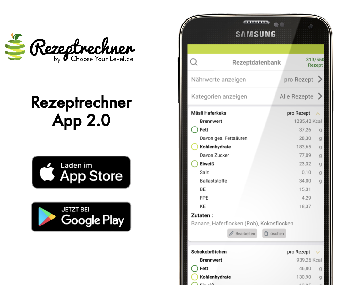 Broteinheiten App Broteinheiten berechnen mit der App