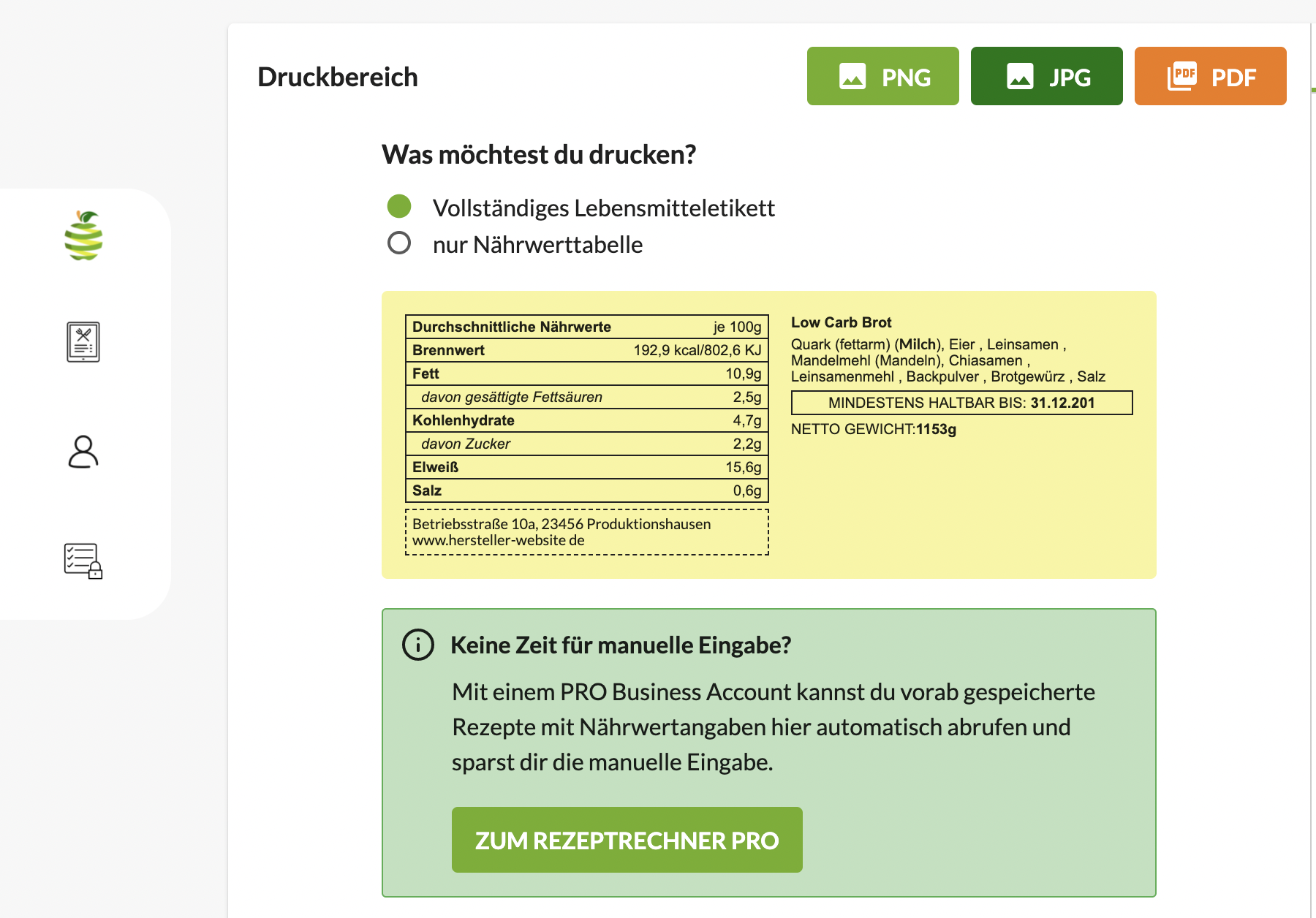 Etikettendrucker Lebensmittel Lebensmitteletiketten drucken