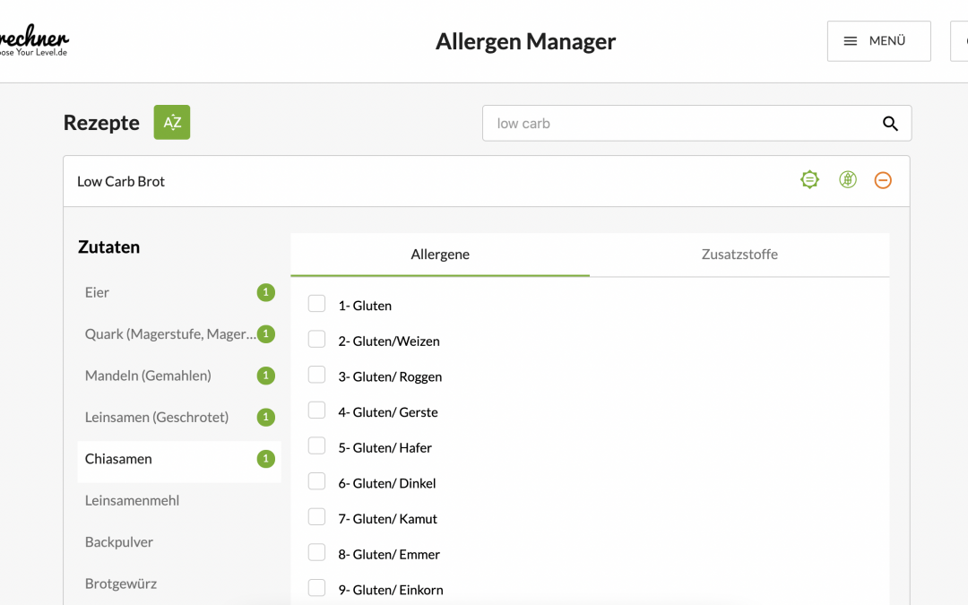 Allergenkennzeichnung