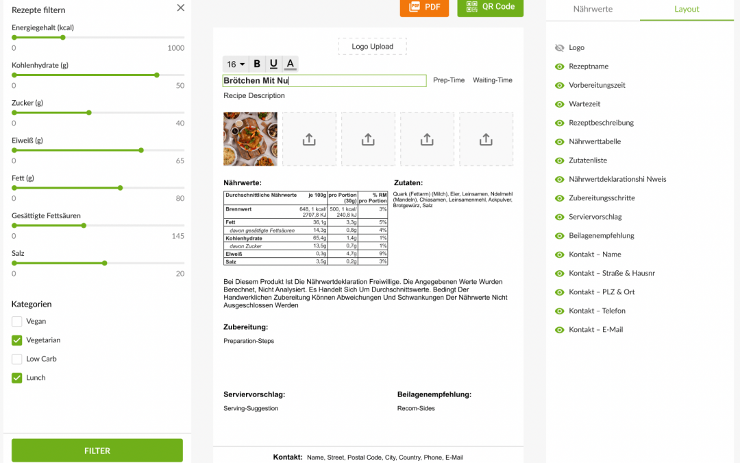 Rezeptbuch Vorlage erstellen (PDF)