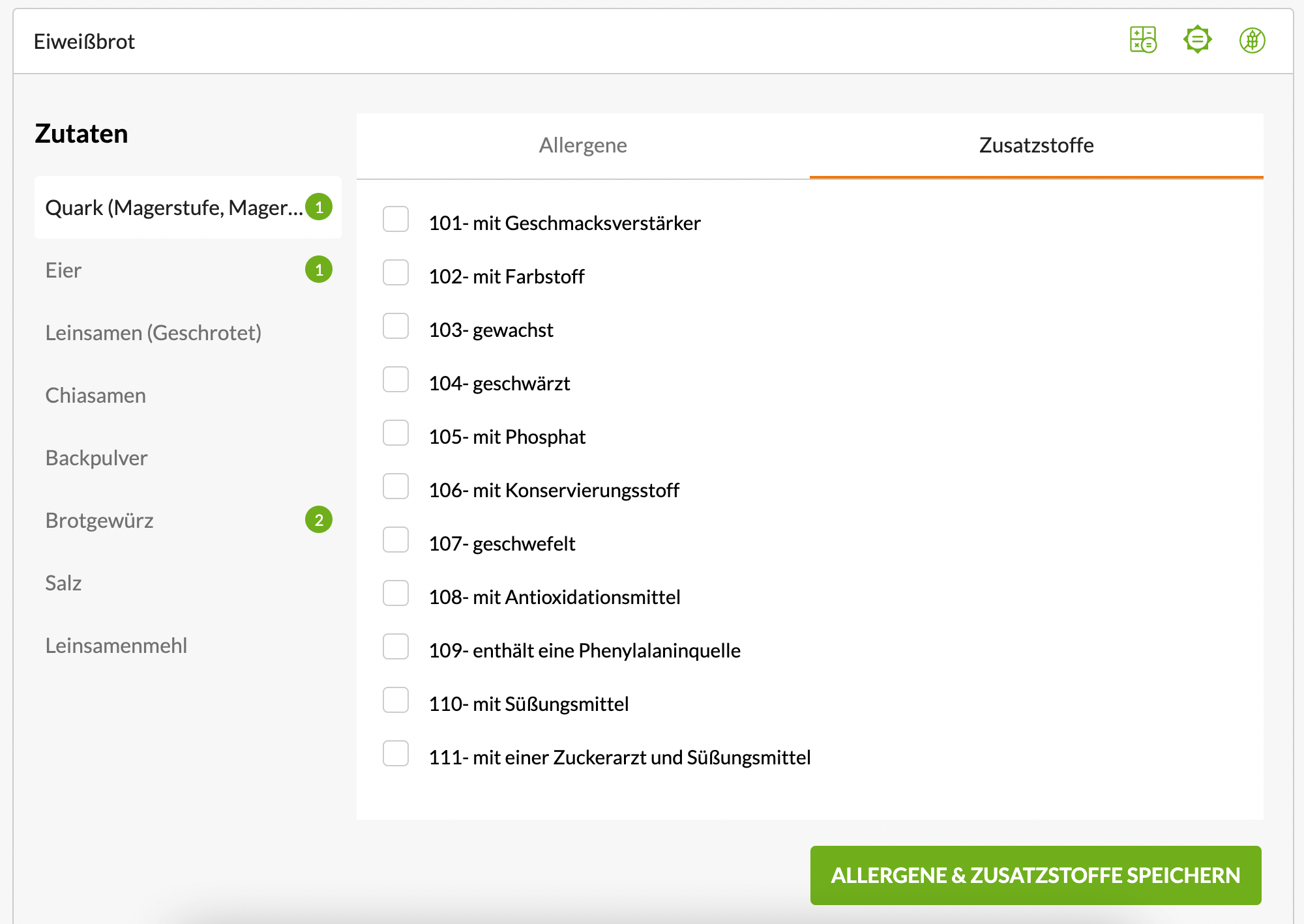 Zusatzstoffe Gastronomie Kennzeichnung Zusatzstoffe Liste Gastronomie