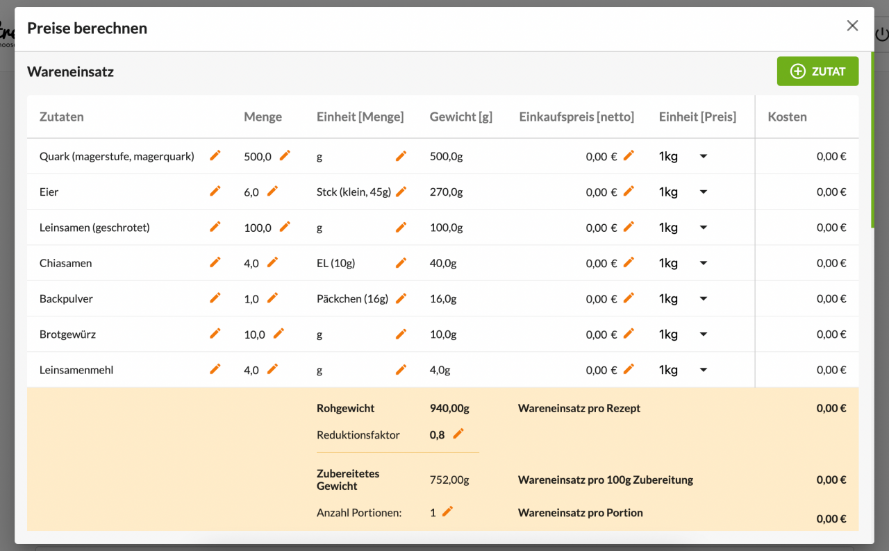 INDIVIDUELLE PRODUKTE KALKULIEREN visual data 3