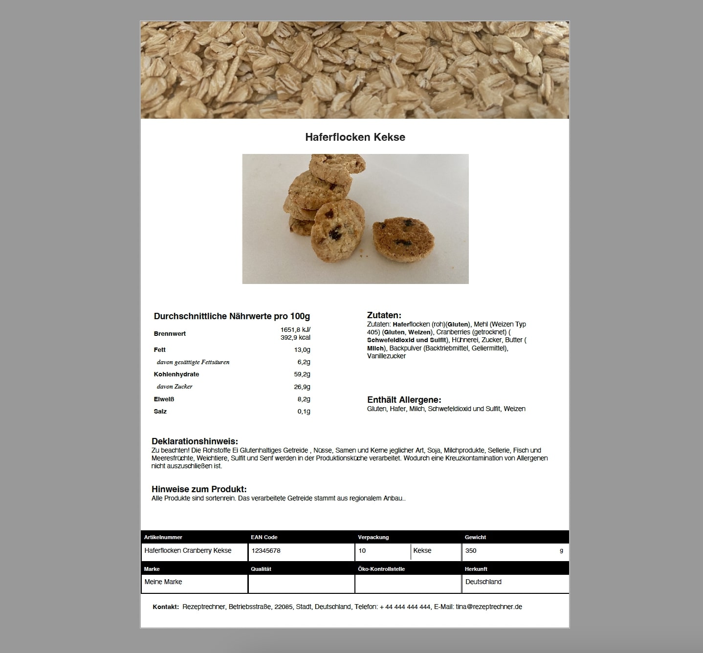 Lebensmittel Kennzeichnung | PDF