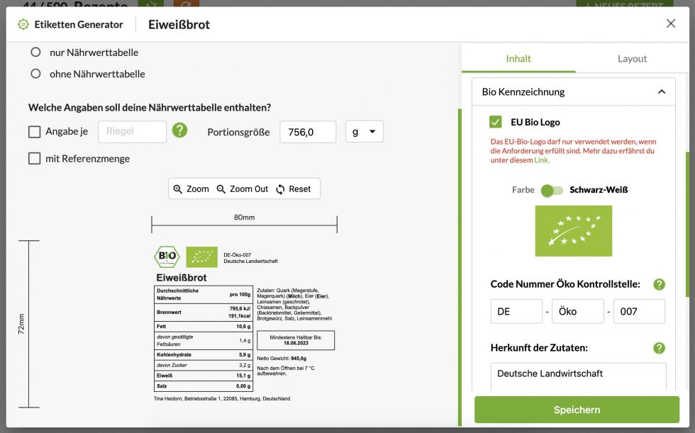 Bio Kennzeichnung | Lebensmittel