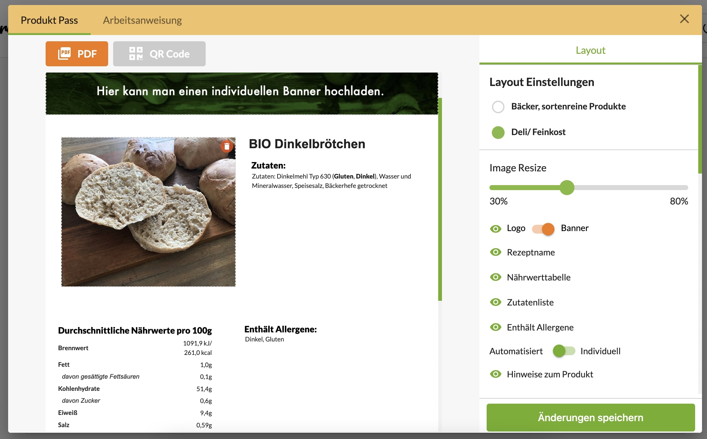 Digitaler Produktpass für Lebensmittelkennzeichnung online