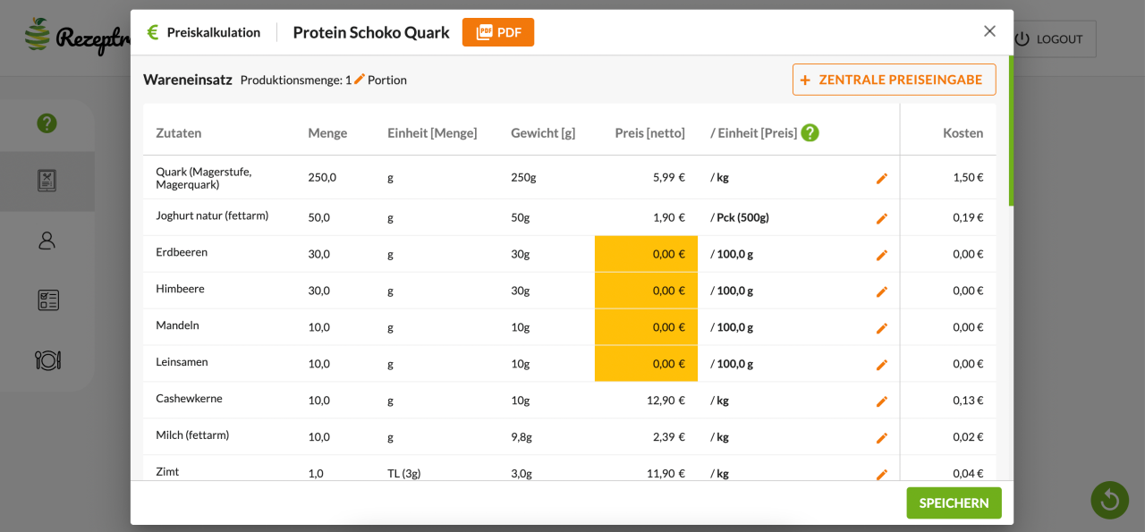 Kalkulation für Gastronomie ohne Excel - So geht&#39;s: